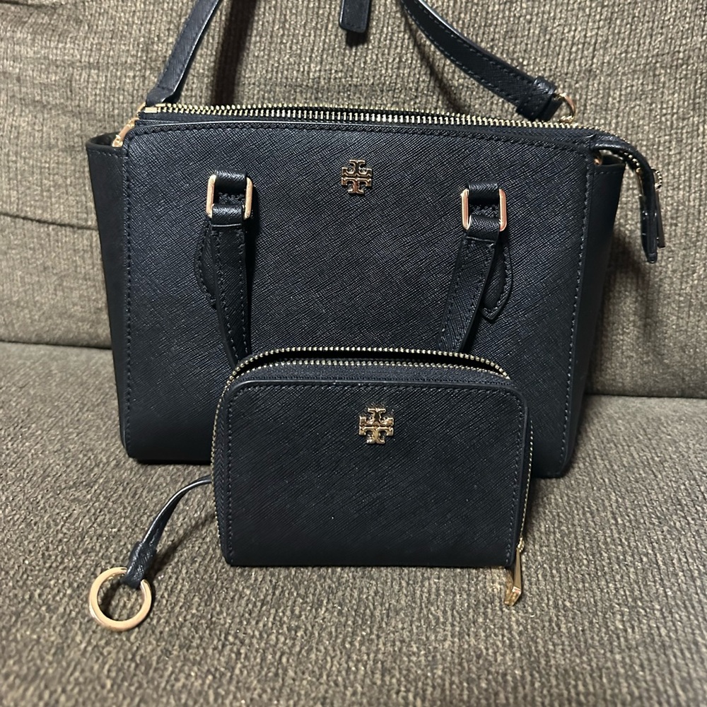 Tory Burch Emerson Mini Tote Crossbody with small coin wallet